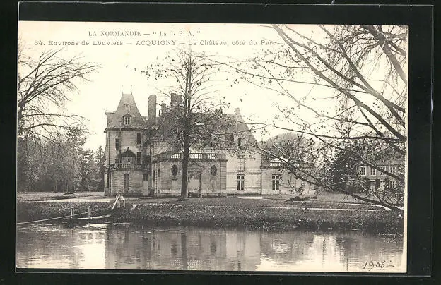 CPA Acquigny, Le Chateau, cote du Parc