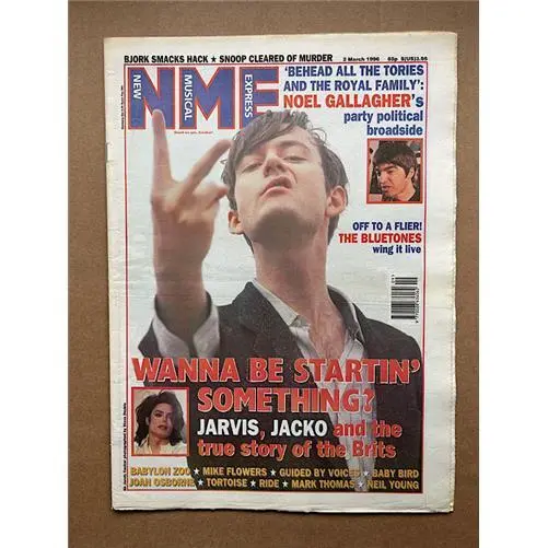 Pulp Nme Magazine March 2 1996 - Jarvis Cocker Cover(Brits Story) Uk