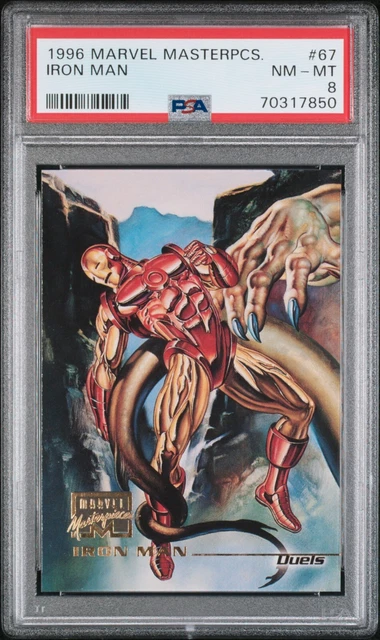 1996 Marvel Masterpieces Iron Man # 67  PSA 8