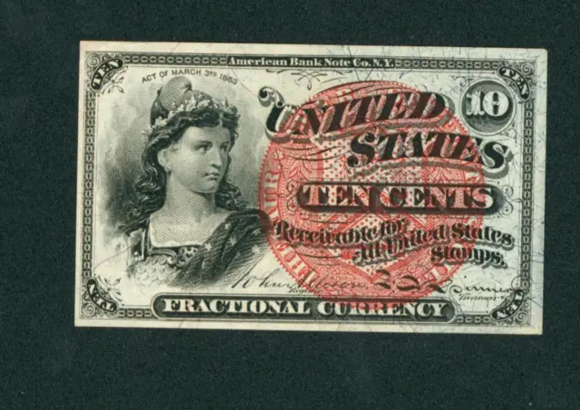 10¢ ((HIGHER GRADE AU)) Fourth Issue Fractional Note ** DAILY CURRENCY AUCTION