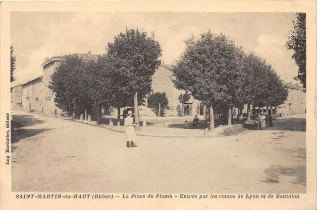 Cpa 69 Saint Martin Up The Place Du Lead