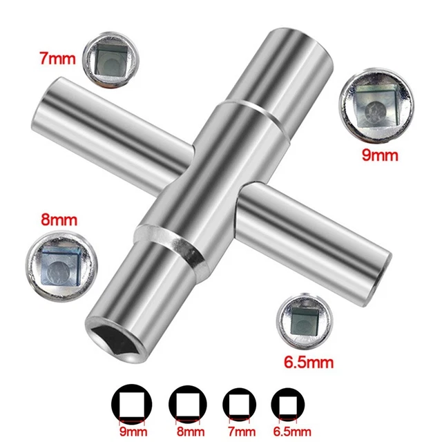 4 EN 1 Llave Grifo Universal Llave Cuadrada Plomero Llave de Baño DE