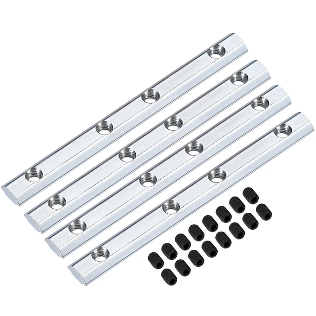 Connettore piatto dritto connettore legno per profilo estrusione alluminio serie 2020 - 4 pz