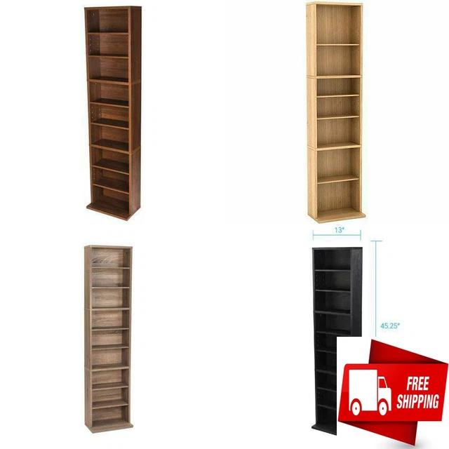 Media Tower Rack Storage 261 CD 114 DVD Shelf Cabinet Organizer Stand Holder