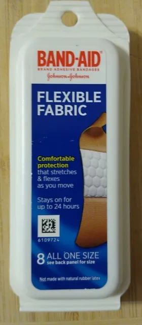 Johnson & Johnson Band-Aid Flexible Fabric Bandage Travel  8Ct (3/4 X 3 INCH)