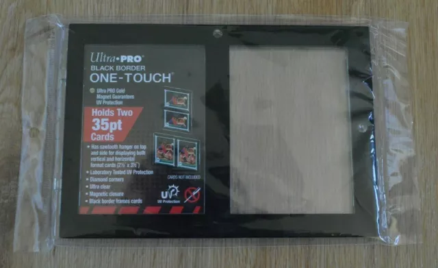 Ultra Pro 2-Card Black Border UV One-Touch 35pt Magnetic Trading Card Holder