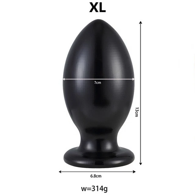 Plug Anal XXL Hardtoys 10x9 Cm Avec Ventouse - Neuf Noir - Dilatation Unisexe - Fabriqué En France