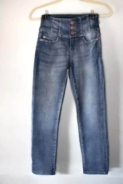 No Boundaries High Rise Sculpting Skinny Crop Jeans Jeggings Soft Stretch Size 3