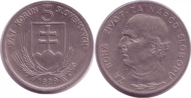 Slowakei 5 Kronen 1939