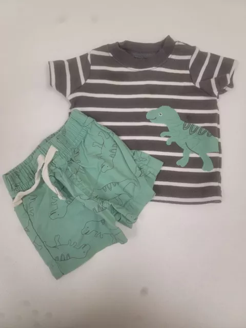 Just One You by Carters 2 Piece Set Shirt Shorts Baby Boy Size 3 Months
