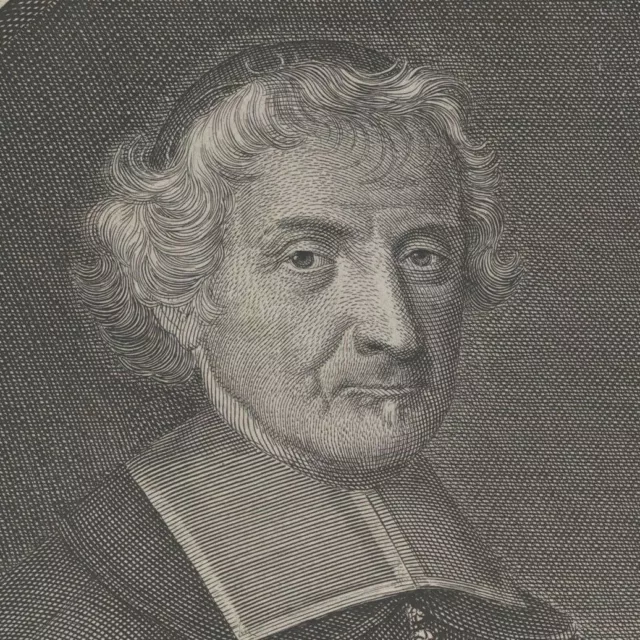 Jean de Launoy Théologien Navarre - Gravure originale Jacques Lubin 1805