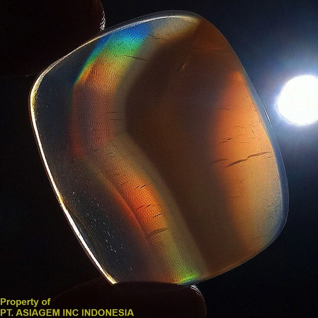 17ct 'A' Grade Rainbow IRIS AGATE ~Multi-Color Fire~ 1-of-a-kind ~100% Natural