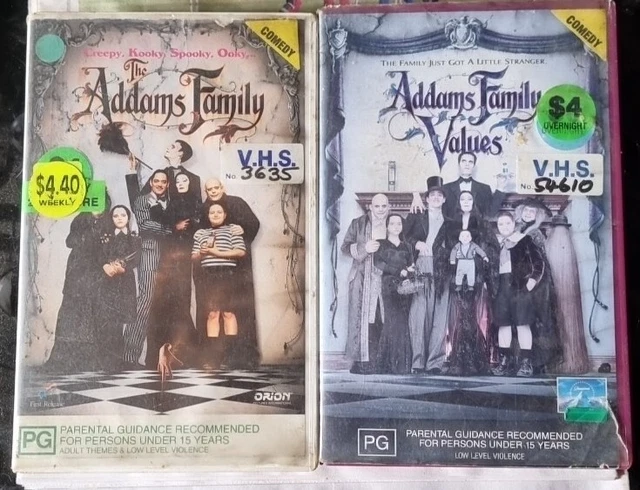 VINTAGE VHS THE Addams Family And The Addams Family Values Movies