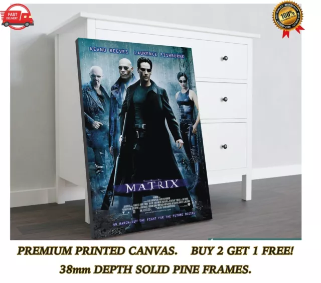 The Matrix Classic Movie Large CANVAS Art Print Gift A0 A1 A2 A3 A4
