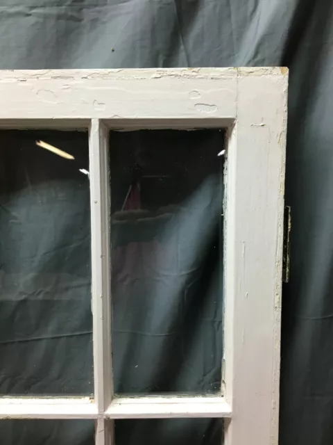 Pair Antique 12 Lite Casement Cabinet Cupboard Windows Vintage 23x60 Old 520-22B 3