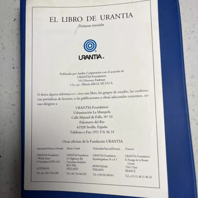 El Libro de Urantia (edición española) de varios autores derechos de autor 1993 2