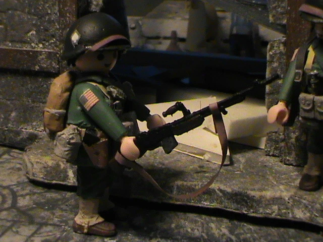 PLAYMOBIL PERSONNALISÉ US Usboficial Infanterie Teilun (NORMANDIA-1944) REF-0251 EUR 39,67 - FR
