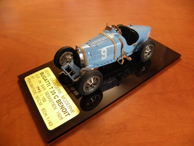 Miniature Auto MCM L'Orangerie Moderne 1/43 – Bugatti T35 C Benoit San Sebastian GP 1928, Occasion Boîte