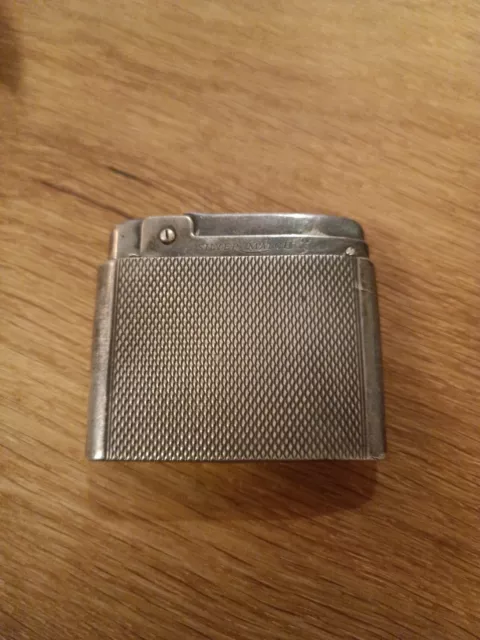 Briquet ancien de collection Silver Match en argent massif P409