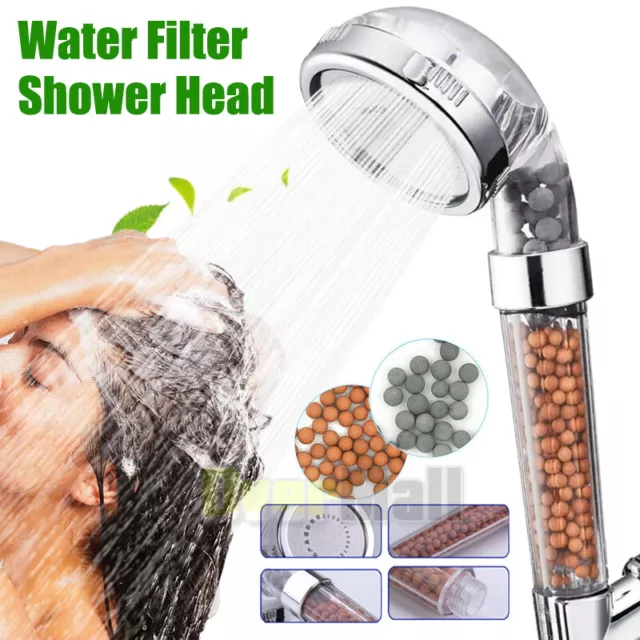 Potente filtro de ahorro de agua para cabezal de ducha de alta presión para baño