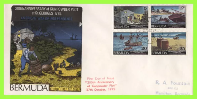 Bermuda 1975 Bicentenary of Gunpowder Plot set on First Day Cover