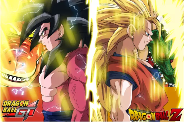 Dragon Ball GT Poster Goku Vegeta Fusion Gogeta SSJ4 18inx12in