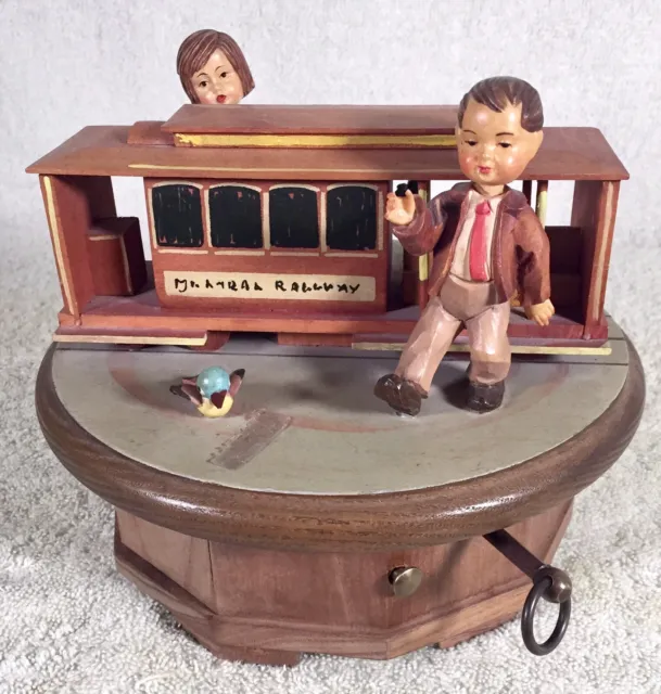 Anri Thorens 28 Note Cable Car Music Box - "I Lost My Heart In San Francisco"