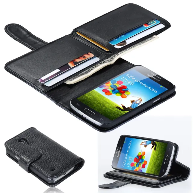 Luxury 7 Card Holder Flip Wallet Leather Case Cover For Samsung Galaxy S 4 Mini