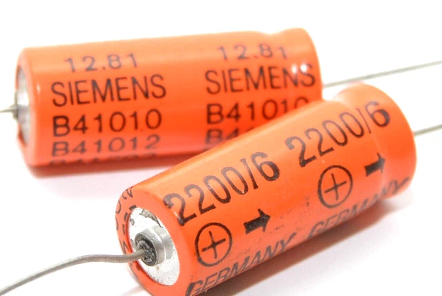 4x Siemens Typ GPF Elko Kondensator Typ B41588 LL, 47 µF / 16 V