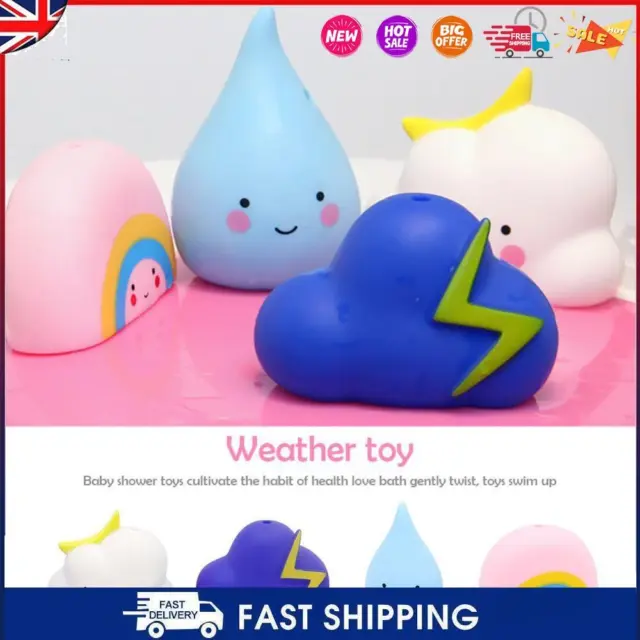 1 Set Kids Baby Water Spray Beach Bath Toy Safety Weather Shape Appease Toys #C