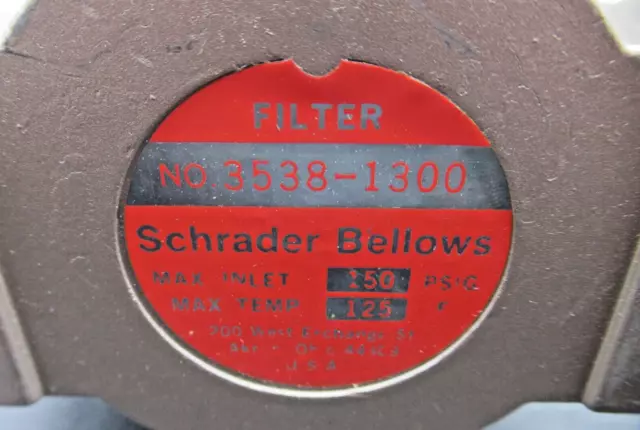 Parker Schrader Bellows 3538-1300/35381300 Filtre Max 150 LB/Po2 New Old Stock 2