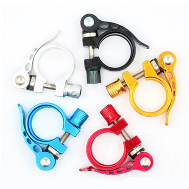 Collier De Serrage De Tige De Selle Vélo - 31.8mm Ou 34.9mm - Ultra-léger En Alliage Aluminium - Couleur Bleu