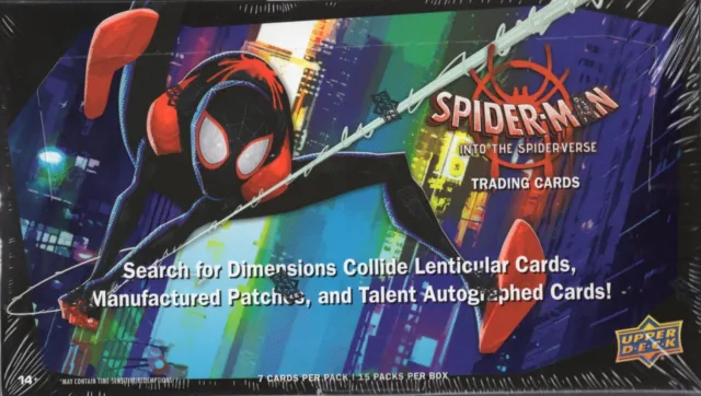 Upper Deck Spiderman Into The Spiderverse Factory Sealed Trading Card Hobby Box