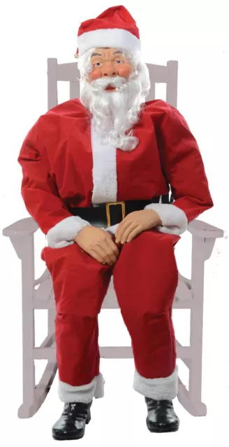 Animated Rocking Santa Claus Lifesize Christmas Prop Talking Decoration