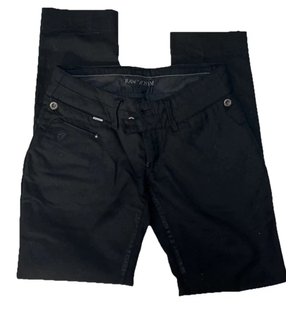 Jean G-Star Femme Taille W27 L32 - Coupe Droite, Couleur Noire, état Très Bon