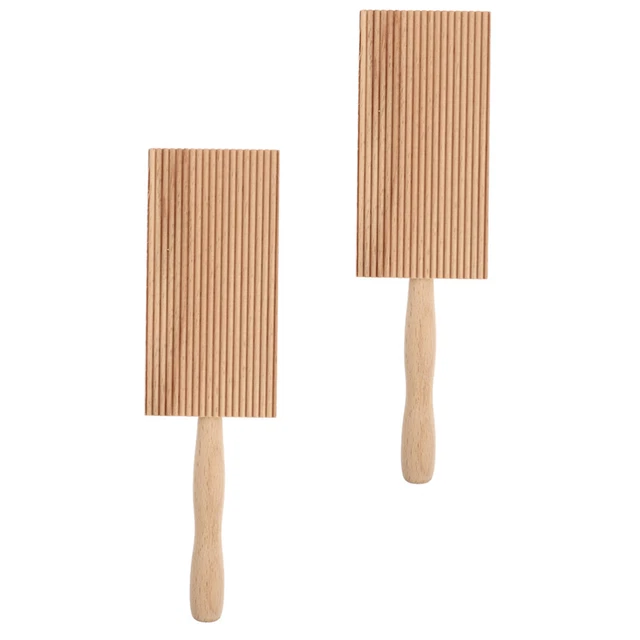 2 piezas Hogar Garganelli Boards Madera Pasta Gnocchi Boards (color ordenado)