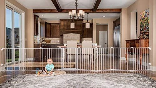 192-Inch Super Wide Adjustable Baby Gate and Play Yard, 4-In-1, Bonus Kit, 4