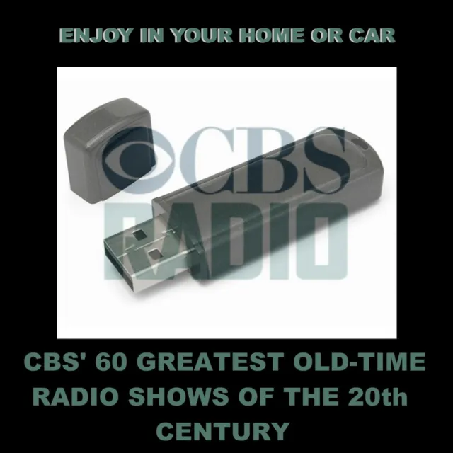 Sixty Greatest Old Time Radio Shows Of 20Th Century On A Usb Flash Drive!