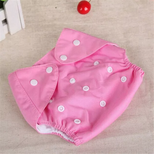 1PC Baby Washable Cloth Diaper Adjustable Reusable Solid Diaper Cover Wholesale 10