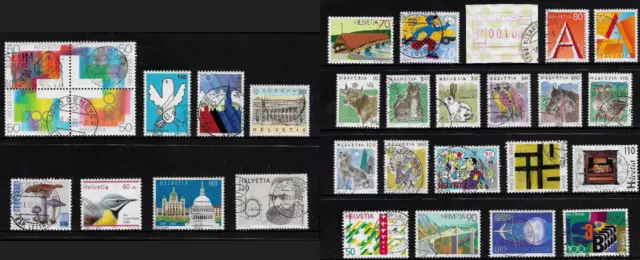 SWITZERLAND mixed collection No.86, 1990-1997, incl joined block of 4, used