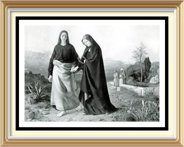 Estampado de arte religioso de William Dyce - MARY & CORONA DE ESPINAS Discípulo San Juan