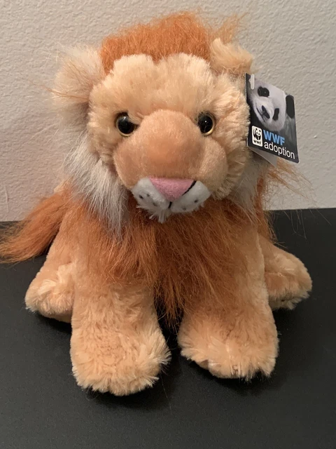 NEW WWF ADOPTION Wild Republic LION 14” Plush Stuffed Animal Super Cute