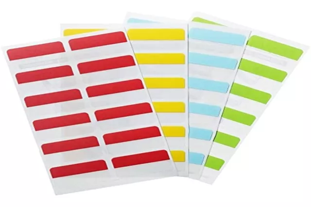 3L Index Tabs 12x25mm Repositionable Classic Colours Pack of 72