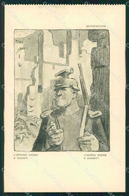 Militari Propaganda WW1 WWI Anti German Louis Raemaekers cartolina XF8389