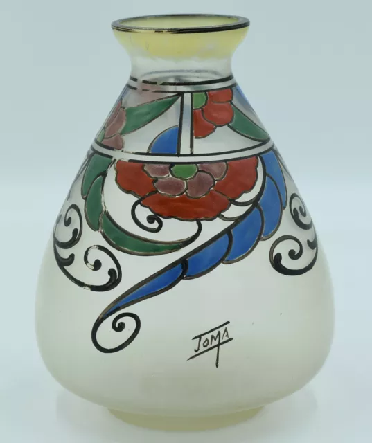 Joma – Vase Art Deco – Verre opalescent – France, vers 1925.