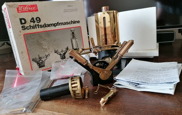 WILESCO : Machine à Vapeur Marine, Modèle D.52, Avec Sa Notice, Dans Sa