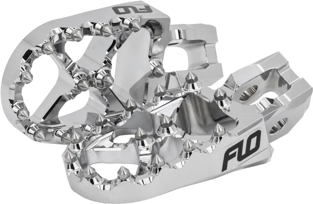 Flo Pro Series Footpegs Driver Foot Pegs Pair SX Chrome Honda CR250R 2004-2008
