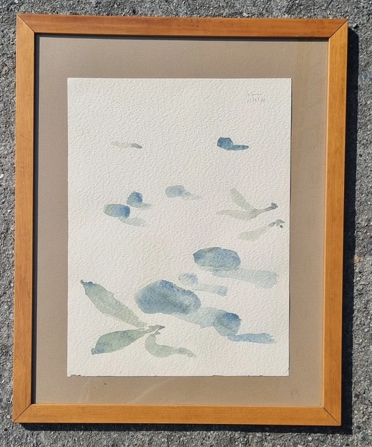 Albino Galvano  (Torino  1907-1991 ). "Iris" 1978. Acquerello su carta cm 40x30