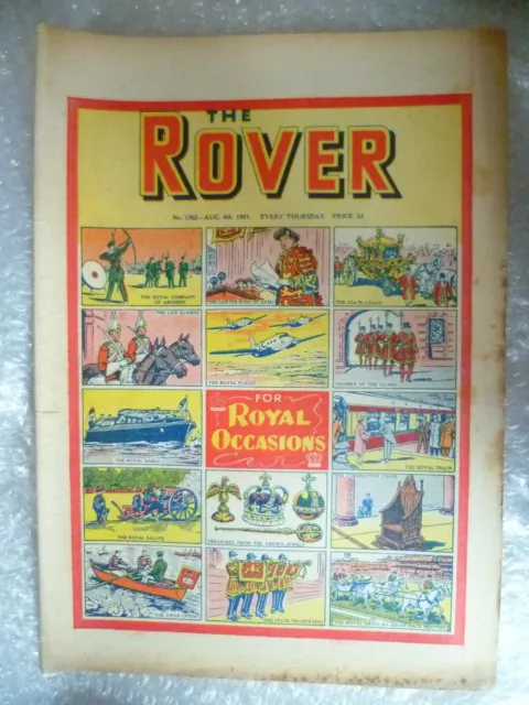 THE ROVER Comic, No.1362, 4th Aug 1950- For Royal Occasions