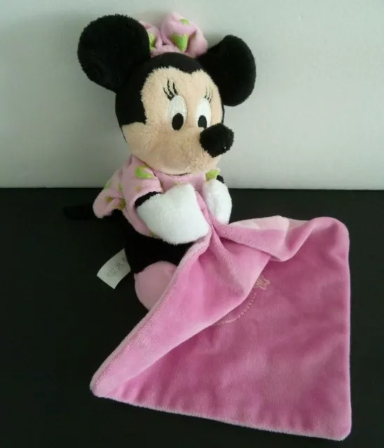 * Doudou Peluche Disney Simba Minnie Mouchoir Rose Vert Lune Etoile Luminescent